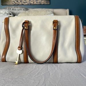 Leather fossil bag